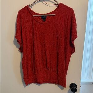 Daytrip Red Textured Blouse